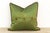 Green Zardozi-Embroidered Silk Pillow Cover, Embroidered Band For Sale In Los Angeles - Image 6 of 7