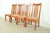 L. & J.G. Stickley, Inc. Stickley Arts & Crafts Cherry Wood High Back Spindle Dining Chairs, Set of Four For Sale - Image 4 of 13