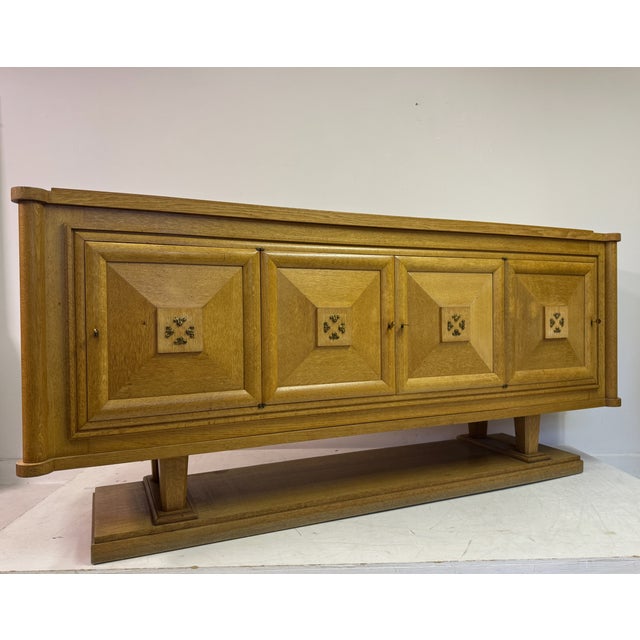Tan French Art Deco Oak Sideboard, 1930s For Sale - Image 8 of 18