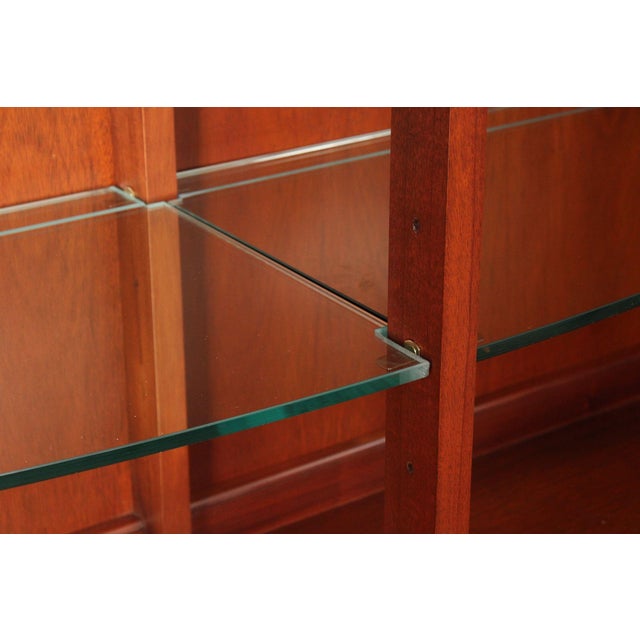 Baker Historic Charleston Collection Large Mahogany Bow Front China Cabinet For Sale - Image 9 of 18