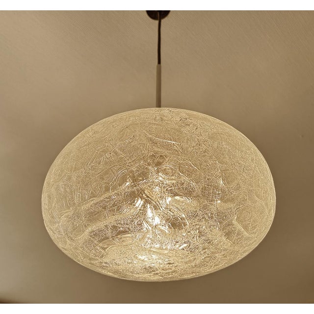 Vintage Murano Glass Pendant Light from Doria, 1970s For Sale - Image 9 of 17