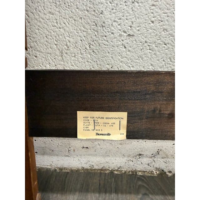 Vintage Full Size Thomasville Heirloom Collection Cherry Wood Four Poster Bed For Sale - Image 10 of 18