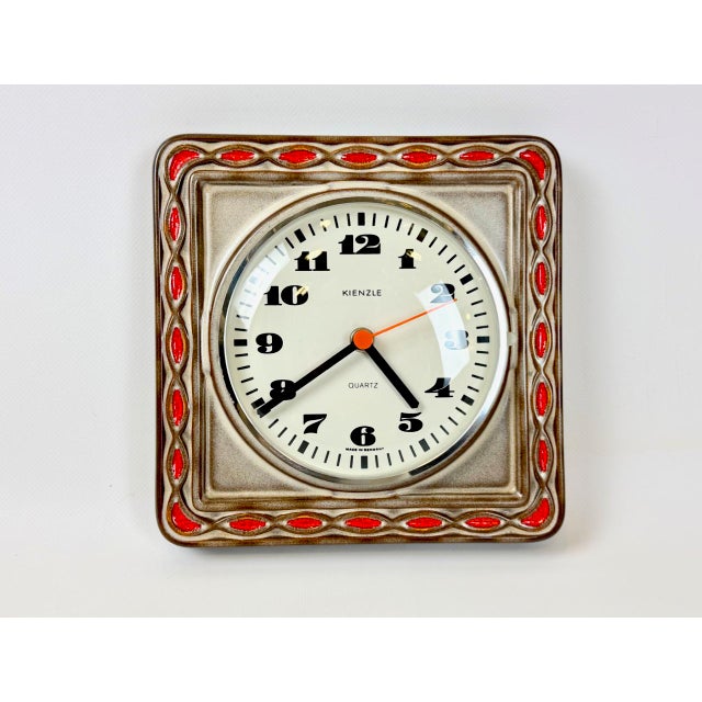 Vintage Ceramic Kitchen Wall Clock from Kienzle, 1960s For Sale - Image 11 of 11
