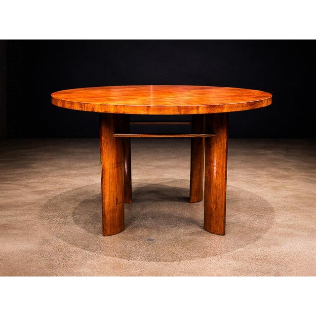 Amber Round Dining Table in Caviúna Wood by Joaquim Tenreiro, Brazil, 1950s For Sale - Image 8 of 14