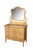 Charming late 19th century Victorian Era Dresser and mirror. Features a quartersawn oak frame with serpentine oxbow front....