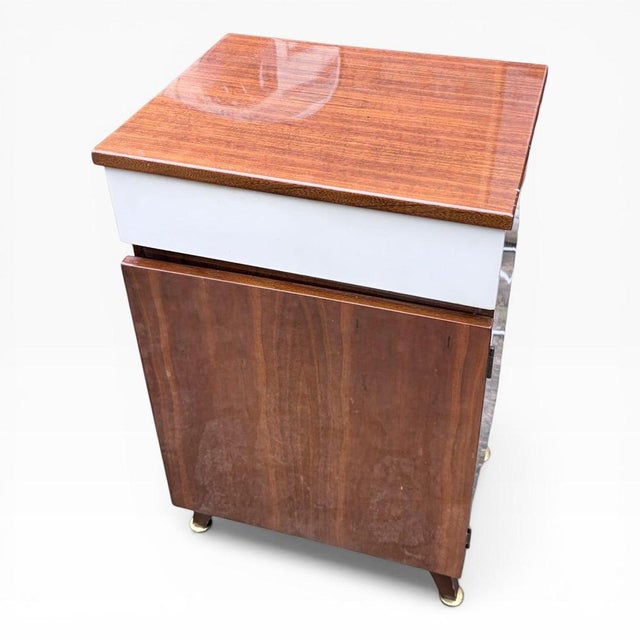 1950s Mid-Century 2-Tone Bedside Cabinet from Meredew, 1950s For Sale - Image 5 of 7