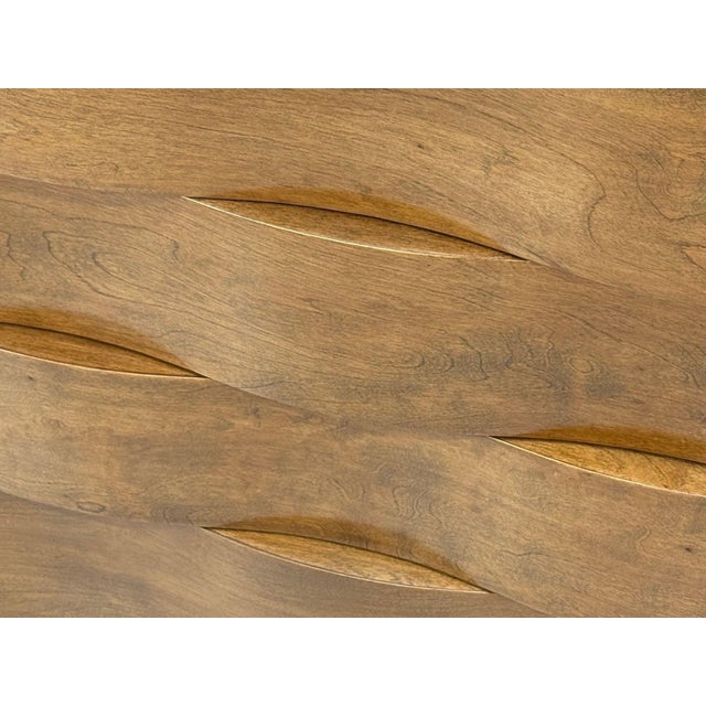 Brown Edmond J Spence, Swedish Modern, Maple, Rare Wave Dresser, 1950s For Sale - Image 8 of 13