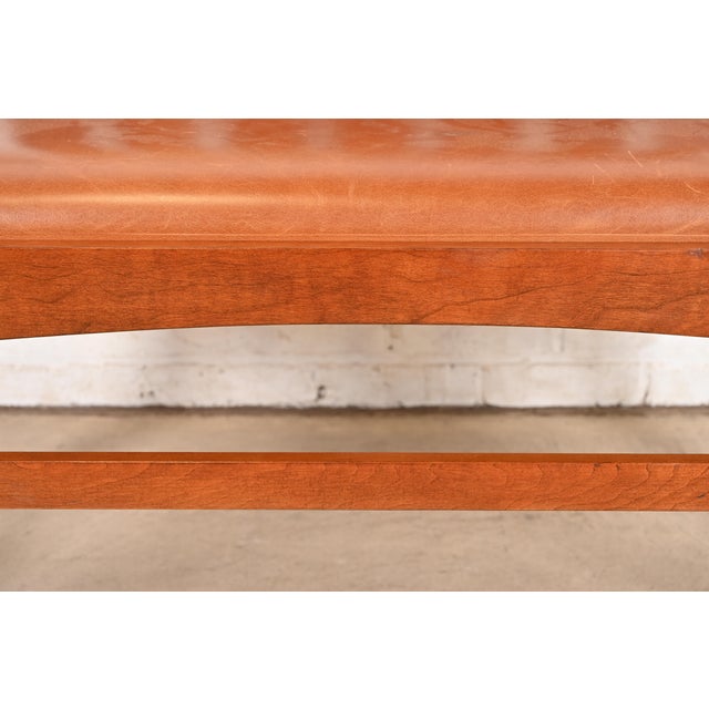 Stickley Harvey Ellis Collection Inlaid Cherry Wood Bench or Settee For Sale - Image 9 of 14