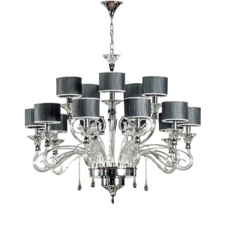 Collection Orchidea Chandelier, Metal and Crystal, NCS 437 by Jago For Sale