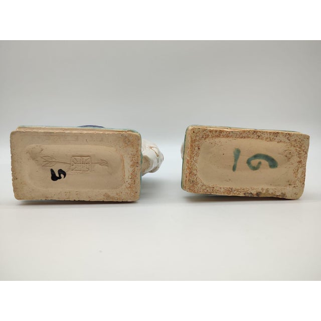 Vintage Chinoiserie Elephant Bookends as Miniature Pedestals in the style of Sancai, 1920s, Set of 2 For Sale - Image 9 of 10