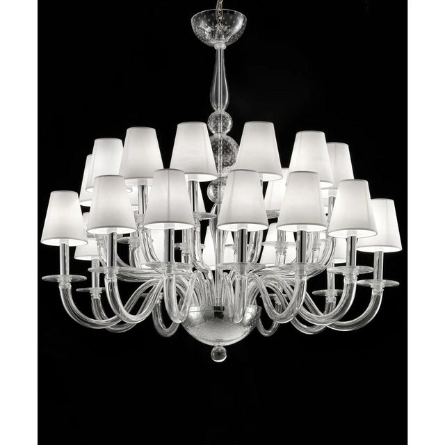 Monumental Modern Transparent Murano Glass Chandelier by Simoeng for Simoeng For Sale - Image 4 of 8