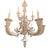 19th Century French Carved Whitewashed Chandelier For Sale