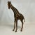 Hollywood Regency 1970s Vintage Safari Leather Wrapped Tabletop Giraffe Figurine. For Sale - Image 3 of 10