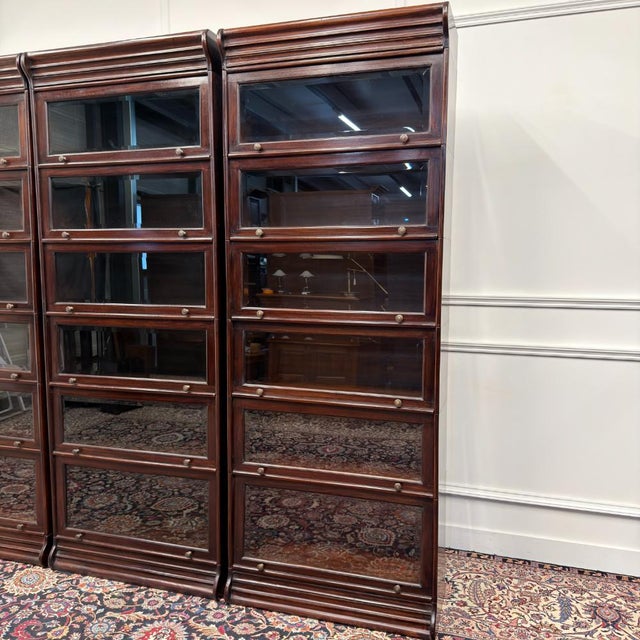 Classic English Bookcase in the style of Globe-Wernicke For Sale - Image 13 of 16