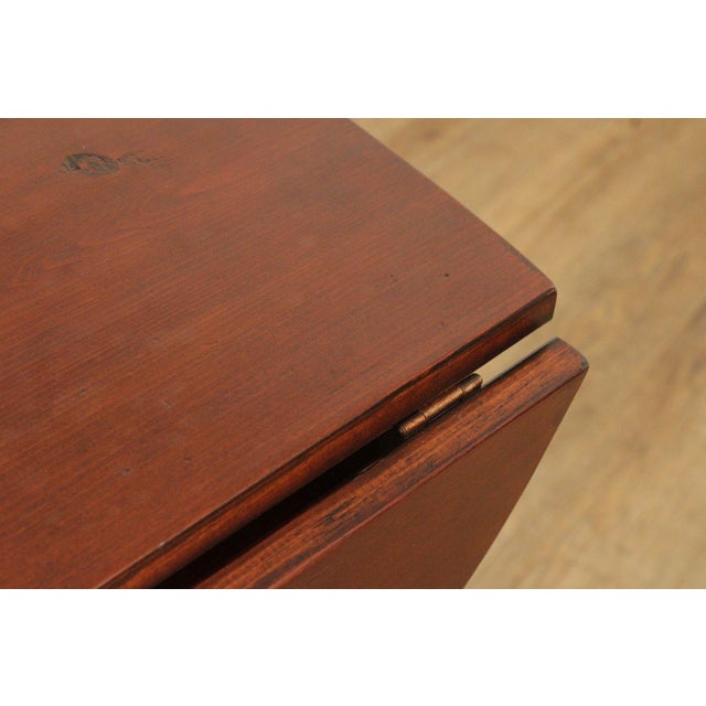 Stephen Von Hohen Custom Crafted Pine Drop Leaf Side Table For Sale - Image 4 of 12