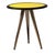 Wood Morelato Carambola Side Table Italian Modern Design Multilayer Wood Inlay Legs Yellow Lacquer Top For Sale - Image 7 of 10