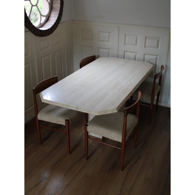 1960s Vintage Travertine Dining Table, 1960s For Sale - Image 5 of 13