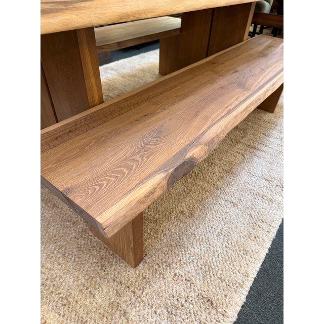 Crate & Barrel Dakota Table and Benches, Set of Three For Sale - Image 13 of 17