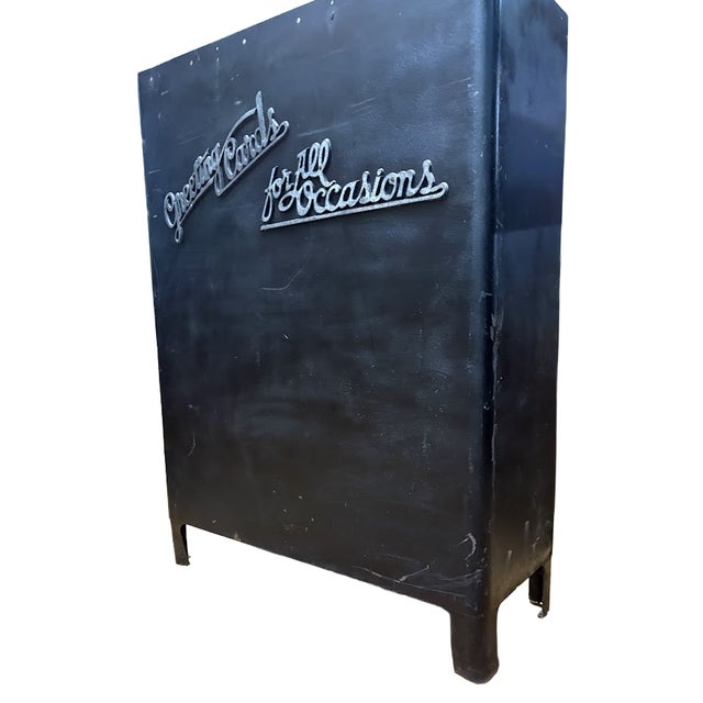 Mid-Century Industrial Filing Cabinet-Original "Greeting Card" Storage For Sale - Image 11 of 12
