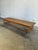 Brown Low Oak Bench in the style of Kjærnulf, 1970s For Sale - Image 8 of 10