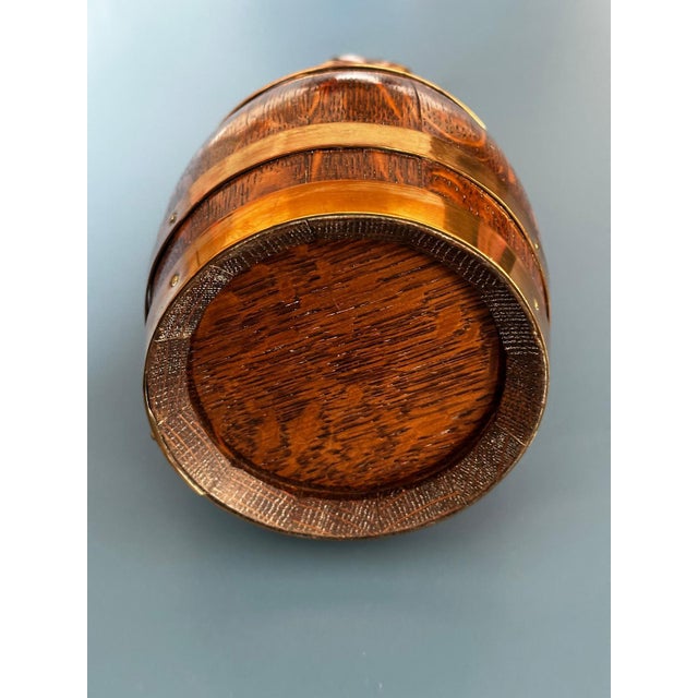 Wood Oak and Brass Pitcher by Gérard Lafitte, France, 1950s For Sale - Image 7 of 17