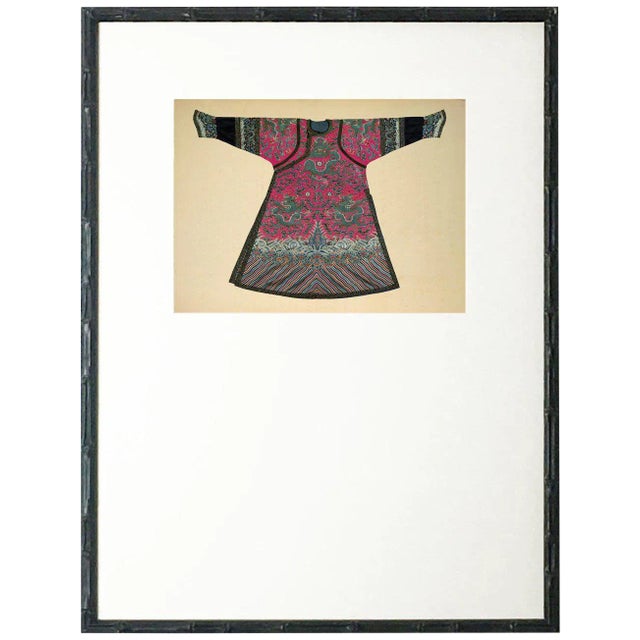 Raspberry Robe in Bamboo Frame 13x17 For Sale