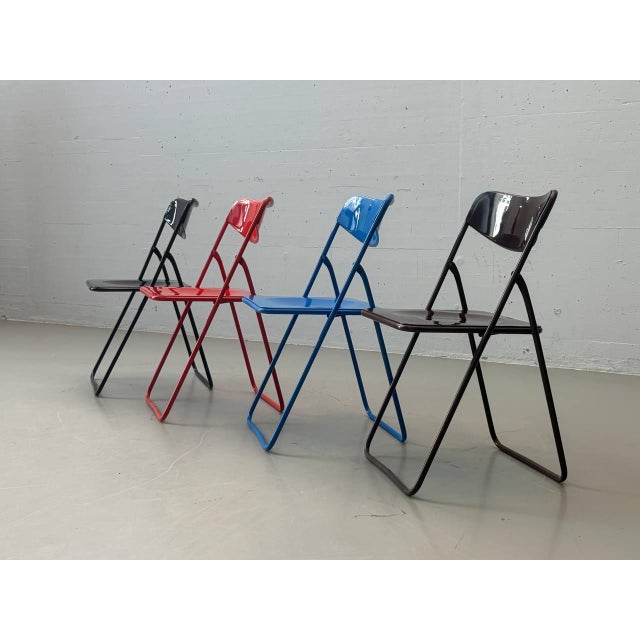Ikea Vintage Ted Folding Chairs by Niels Gammelgaard for Ikea, 1970s, Set of 4 For Sale - Image 4 of 18
