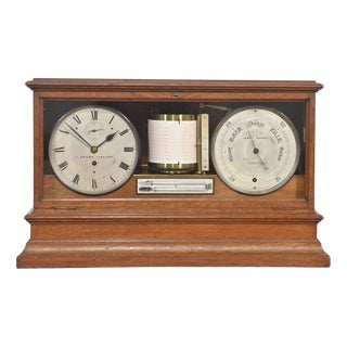 Oak Cased Weather Station For Sale