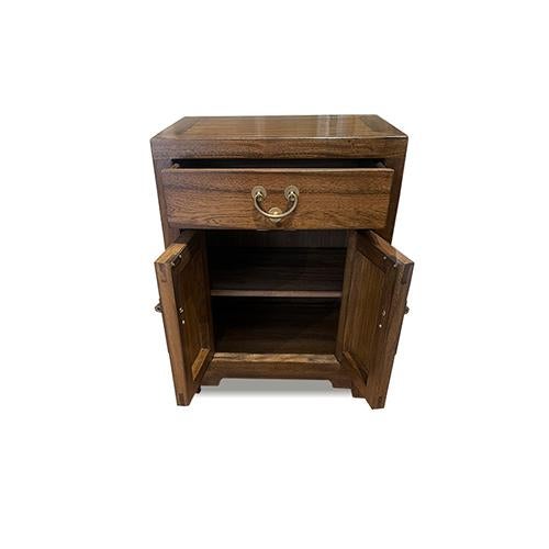 Zen Side Table is made out of elm wood. It has 1 drawers, 2 doors, and 1 removable shelf. It is very elegant piece for...