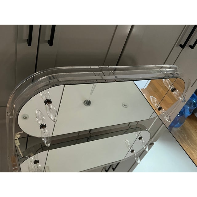 1970 Space Age Chrome Lucite Vanity Desk, by Hills Manufacturing Co. For Sale - Image 11 of 12