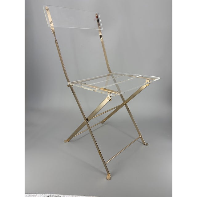 Hollywood Regency Folding Chair by Yonel Lebovici and Bernard Berthet for Marais International, France, 1973 For Sale - Image 4 of 14