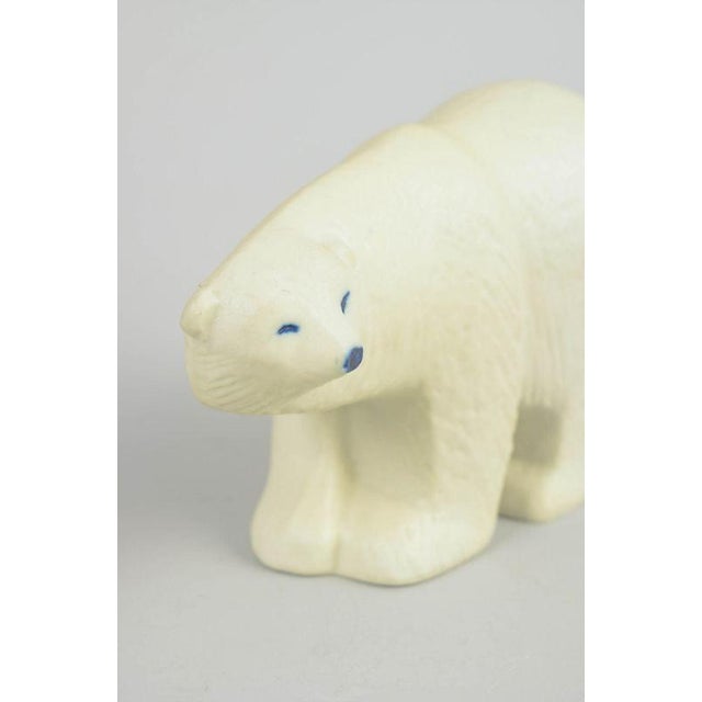 Stoneware Polar Bear Figurine from the Skansen Series by Lisa Larson for Gustavsberg, 1970s For Sale - Image 3 of 5