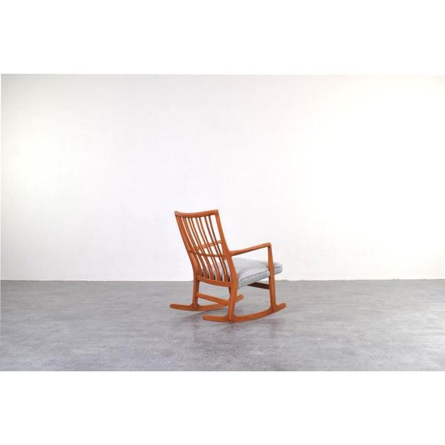 1950s Oak Ml33 Rocking Chair by Hans J. Wegner for A/S Mikael Laursen, 1950s For Sale - Image 5 of 18