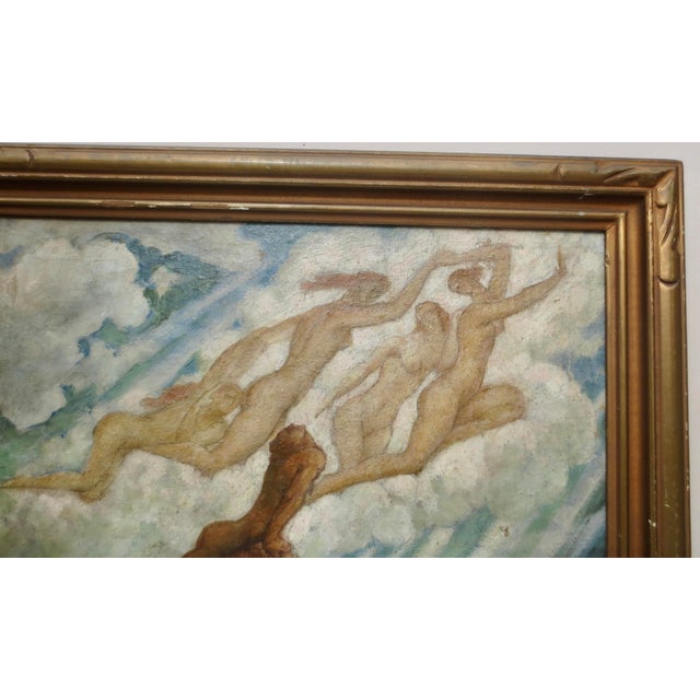 Jean Deaville 1934 Painting Study for "Le Paradis Terrestre" For Sale - Image 4 of 9