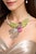 Gemstone Bochic “Capri” Vintage Ruby, Sapphire & Garant Peacock Necklace Set In 18K & Sil For Sale - Image 7 of 8