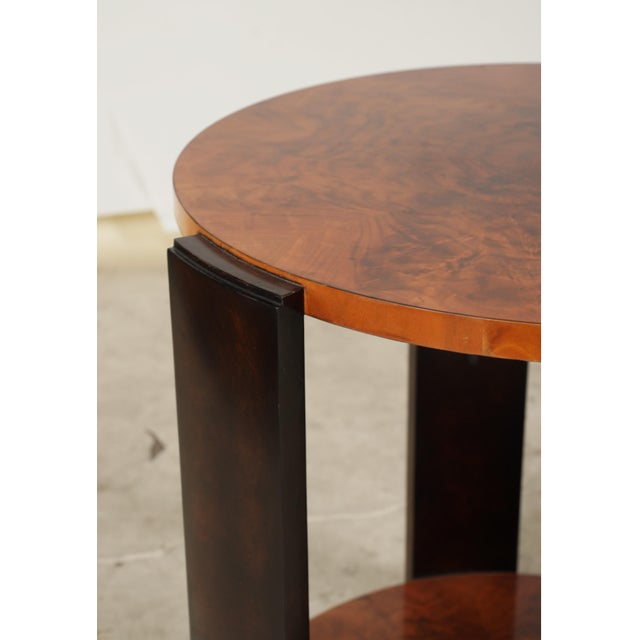 Art Deco Theodore Alexander Art Deco-Style Wood Grain End Table For Sale - Image 3 of 9