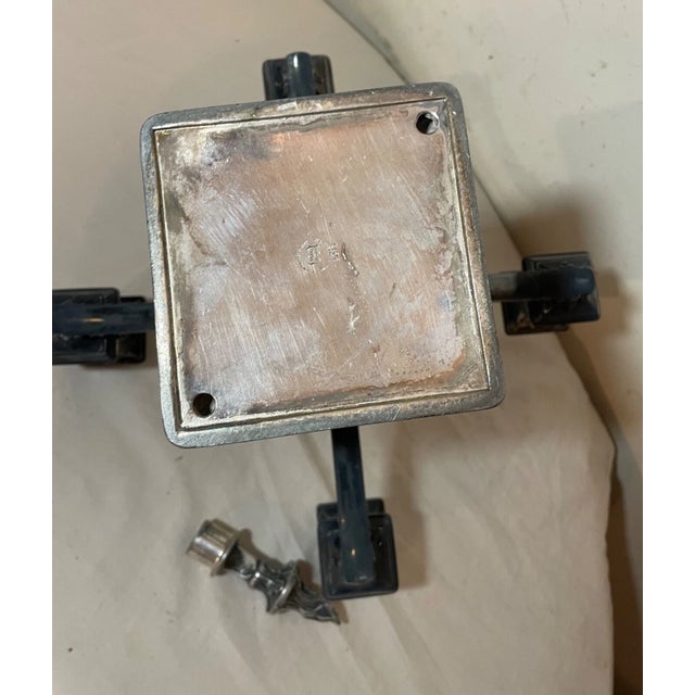 Antique Ornate 5 Branch Silver-Plate w.b. Candlestick Candelabra Centerpiece For Sale - Image 9 of 10