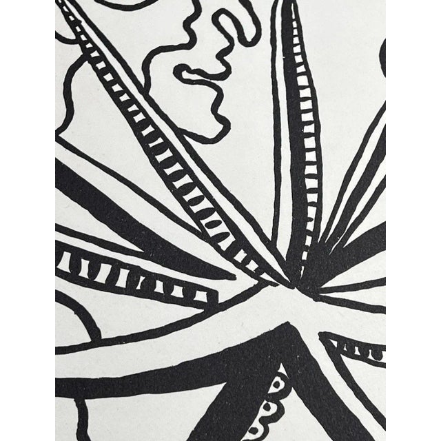 Abstract Fernand Leger Limited Edition Original Lithograph 1950 *Rare W/Frame For Sale - Image 3 of 3