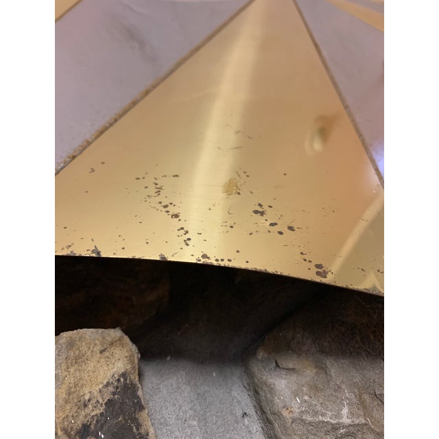 Metal Curtis Jere Style Silver and Gold Tone Wave Industrial Metal Wall Art For Sale - Image 7 of 8