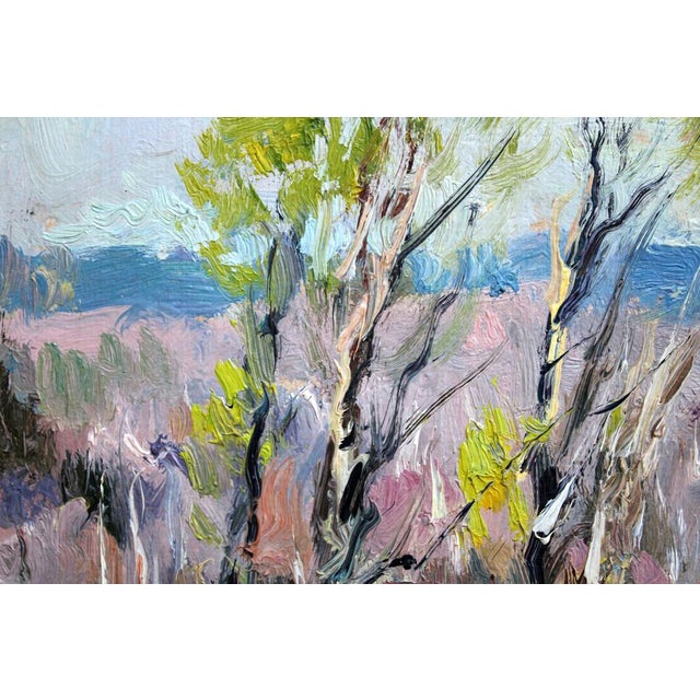 1990s Edgars Vinters, Early Autumn Mood, 1990, Oil on Board For Sale - Image 5 of 7