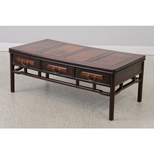 Vintage Chinese Rosewood & Walnut Coffee Table For Sale - Image 4 of 12