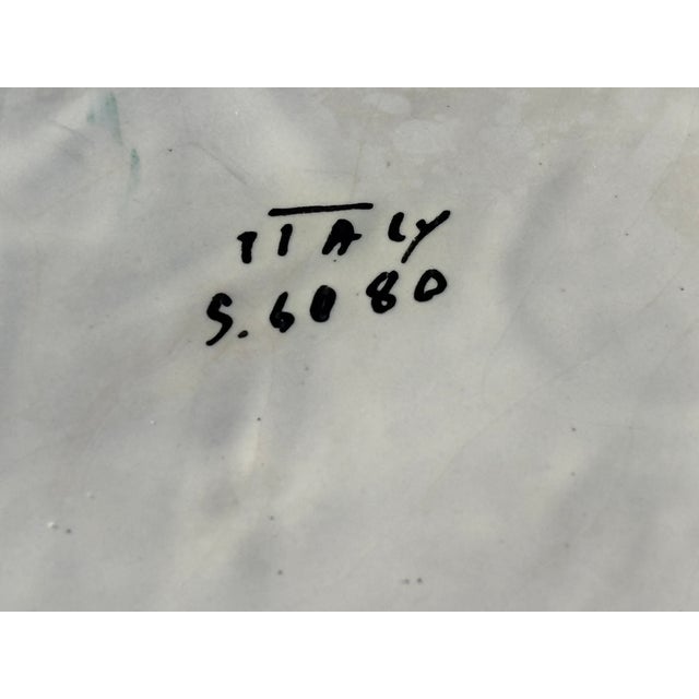 White Mid 20th C. Italian Artisan Ceramic Cookie / Pastry Canister With Lid - Highly Detailed For Sale - Image 8 of 8