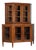 Italian Cupboard in Walnut and Glass For Sale