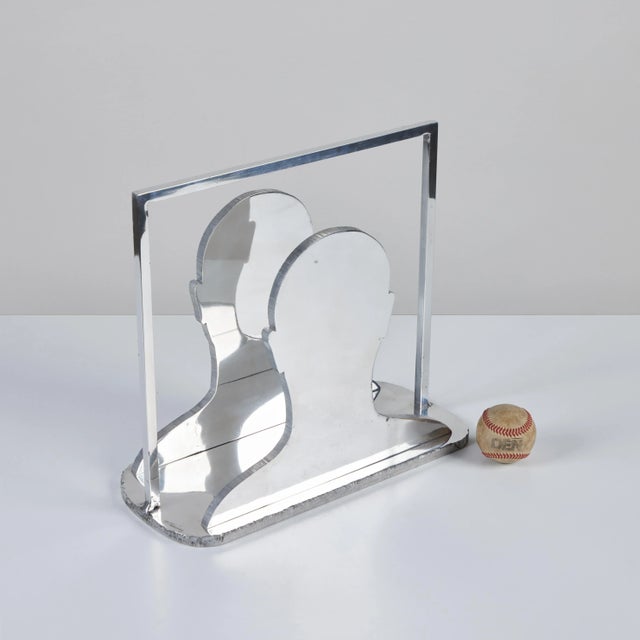 Pop Art Aluminum Silhouette Magazine Rack For Sale - Image 3 of 10