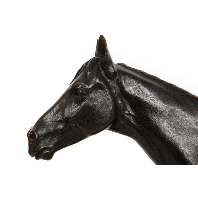 French Antique Bronze Sculpture of Racehorse by Francois Peyrol Ca. 1910 For Sale - Image 9 of 18