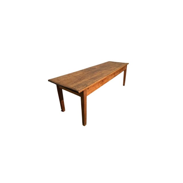This authentic rustic table dates back to the early 1900s, crafted from solid poplar wood and featuring a sturdy structure...