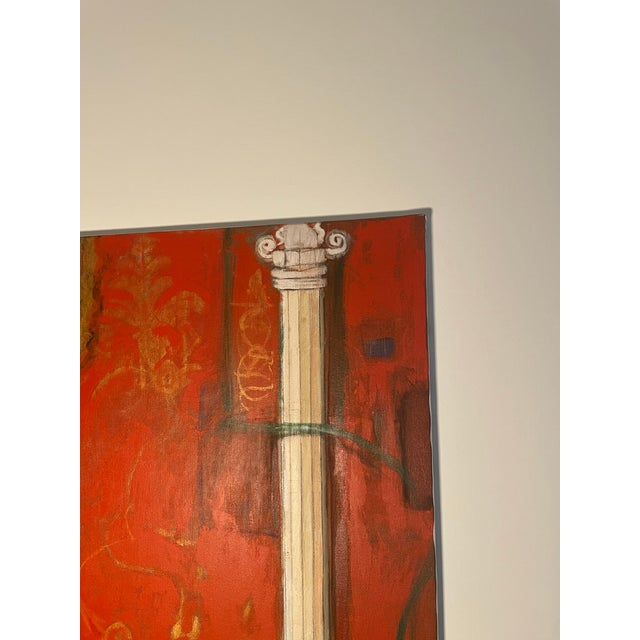 Mexican Pared Roja, Oil on Canvas, Marco Antonio Cisneros (Signed) For Sale - Image 3 of 6