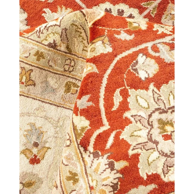 Textile Mogul, One-of-a-Kind Hand-Knotted Area Rug in Orange, 9' 1" x 12' 0" For Sale - Image 7 of 8