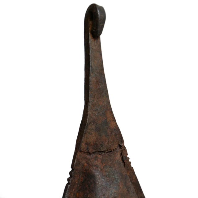 Authentic Yoruba tribe hand forged iron bell or gong. These wonderful multi-functional pieces were used as an instrument...