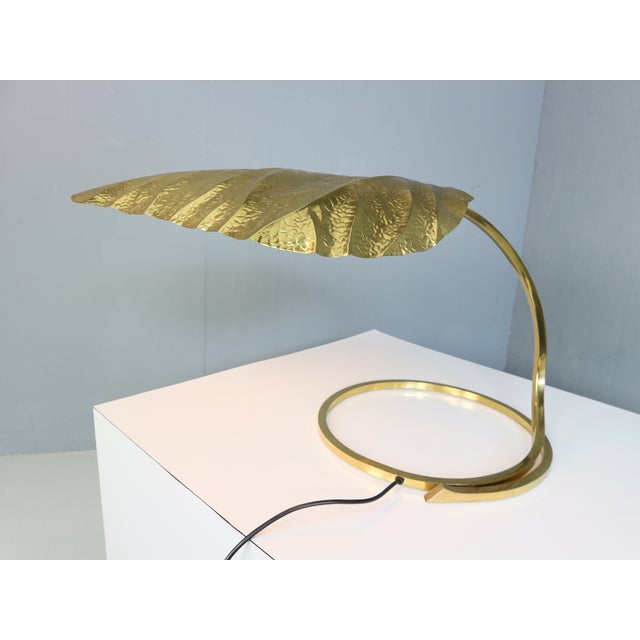 Gold Rhubarb Table Lamp by Tommaso Barbi for Bottega Gadda, 1970 For Sale - Image 8 of 18